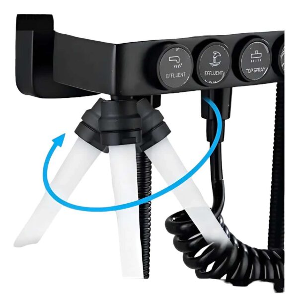 Llave Ducha Tina Columna Monomando Negro