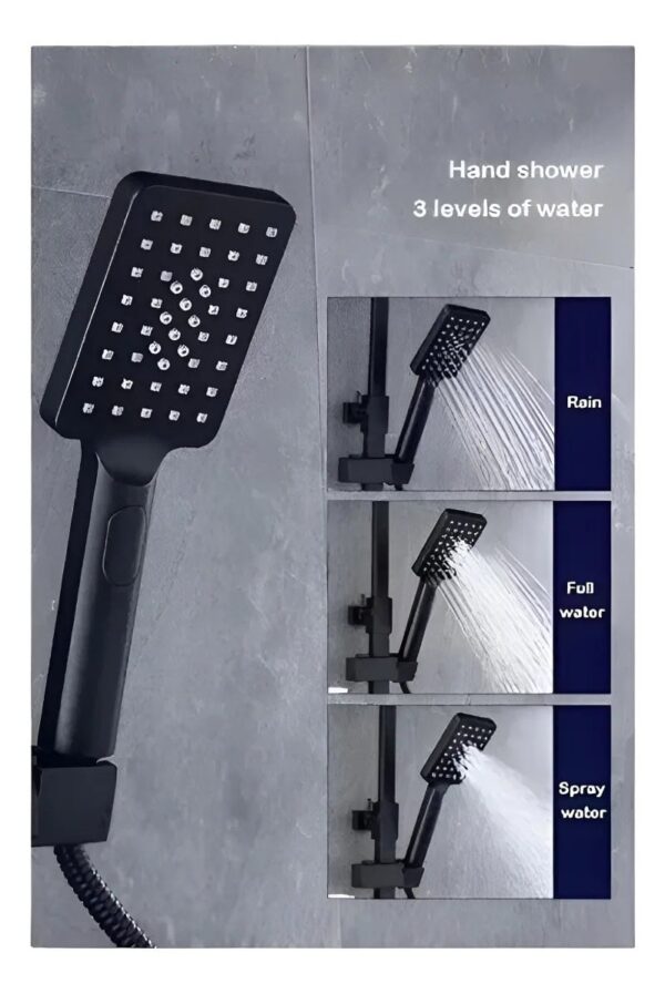 Llave Ducha Tina Columna Monomando Negro